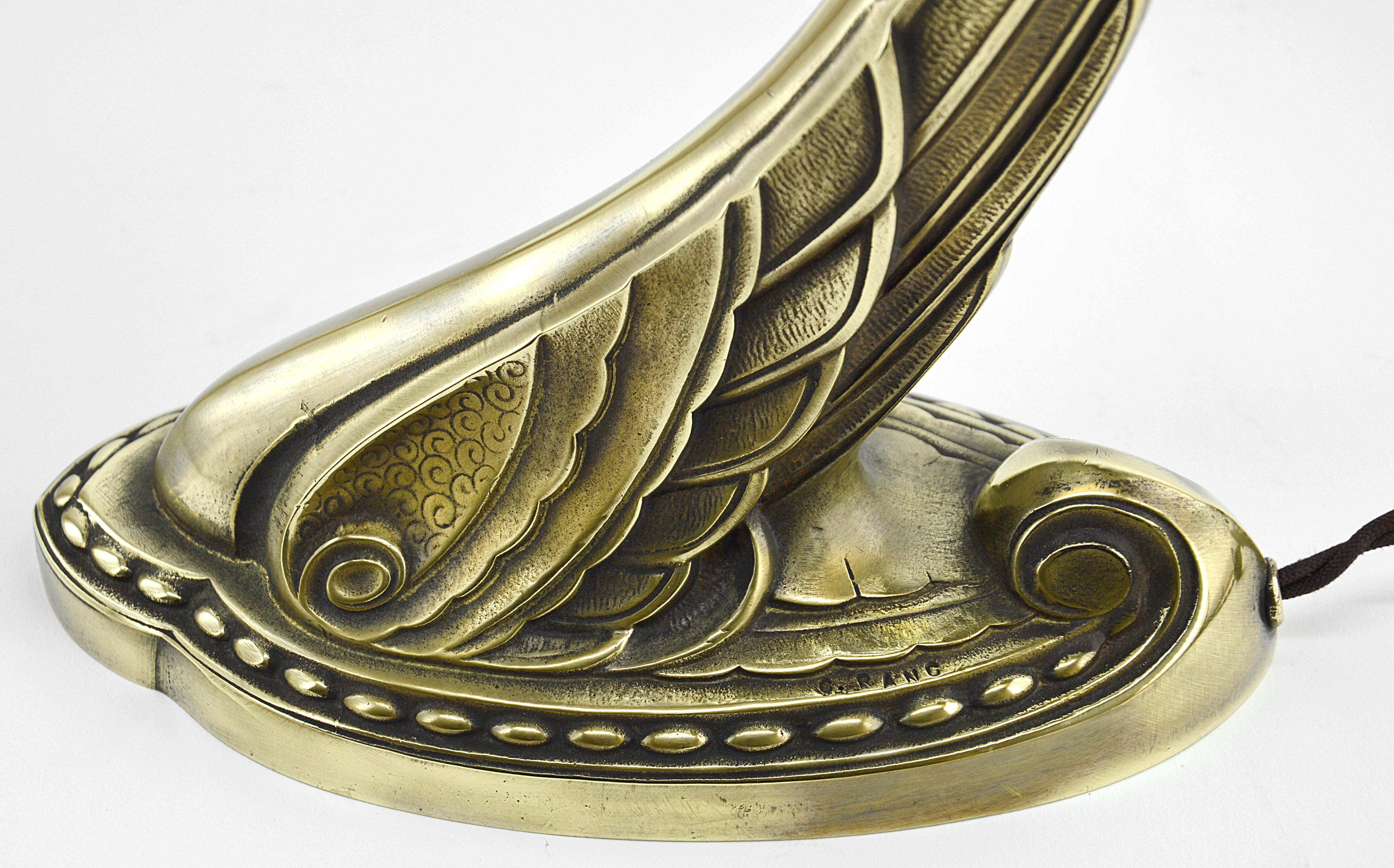 Charles Ranc & Degue, French Art Deco Bronze Swan, circa 1925 5