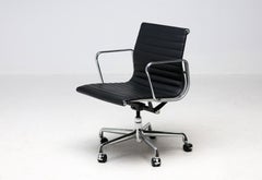 Charles & Ray Eames Black Leather Executive Desk Chair by Herman Miller