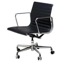 Charles & Ray Eames Black Leather Executive Desk Chair by Herman Miller