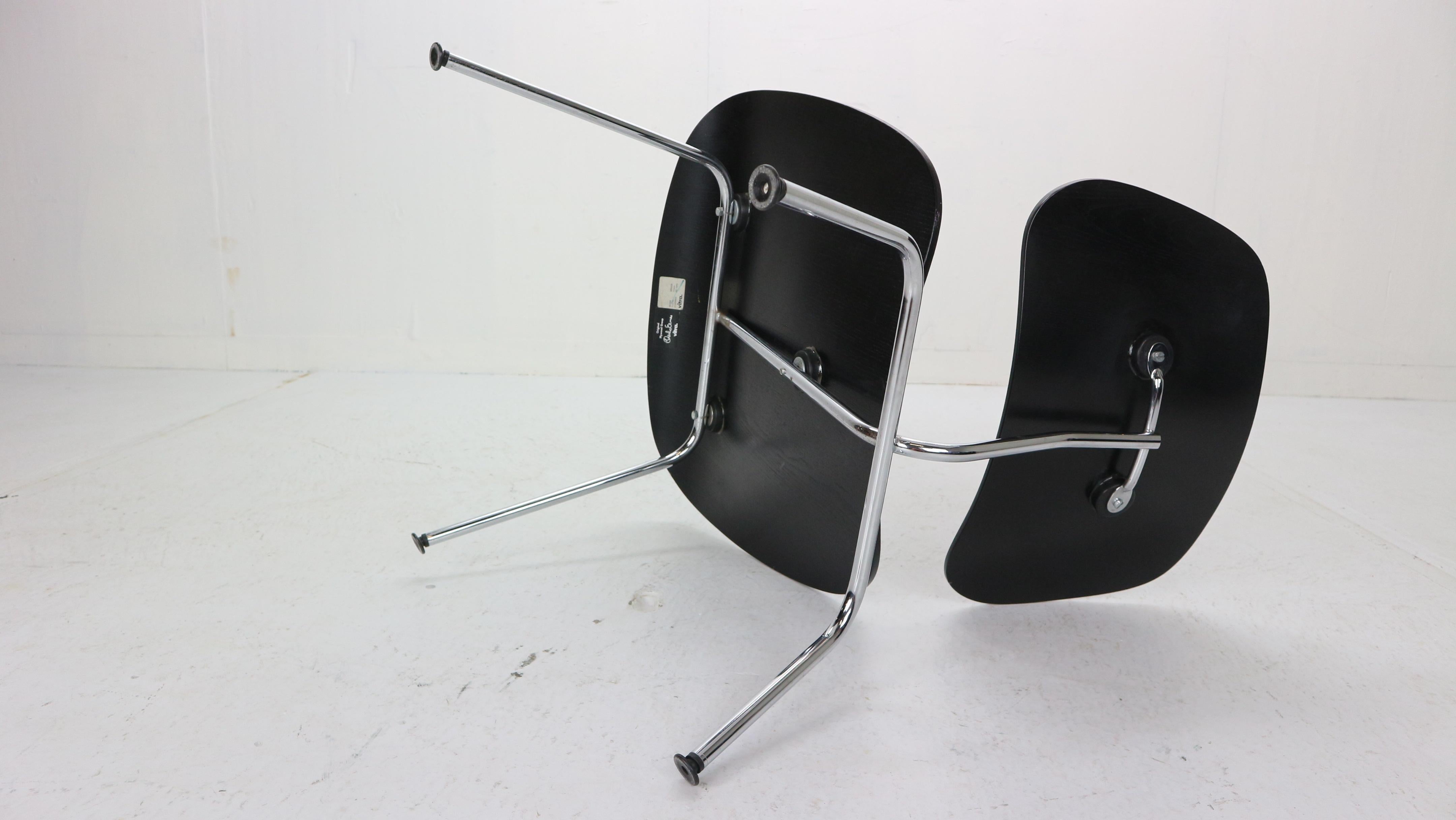 Charles & Ray Eames Black Original Plywood Group LCM Chair for Vitra, 1999 12