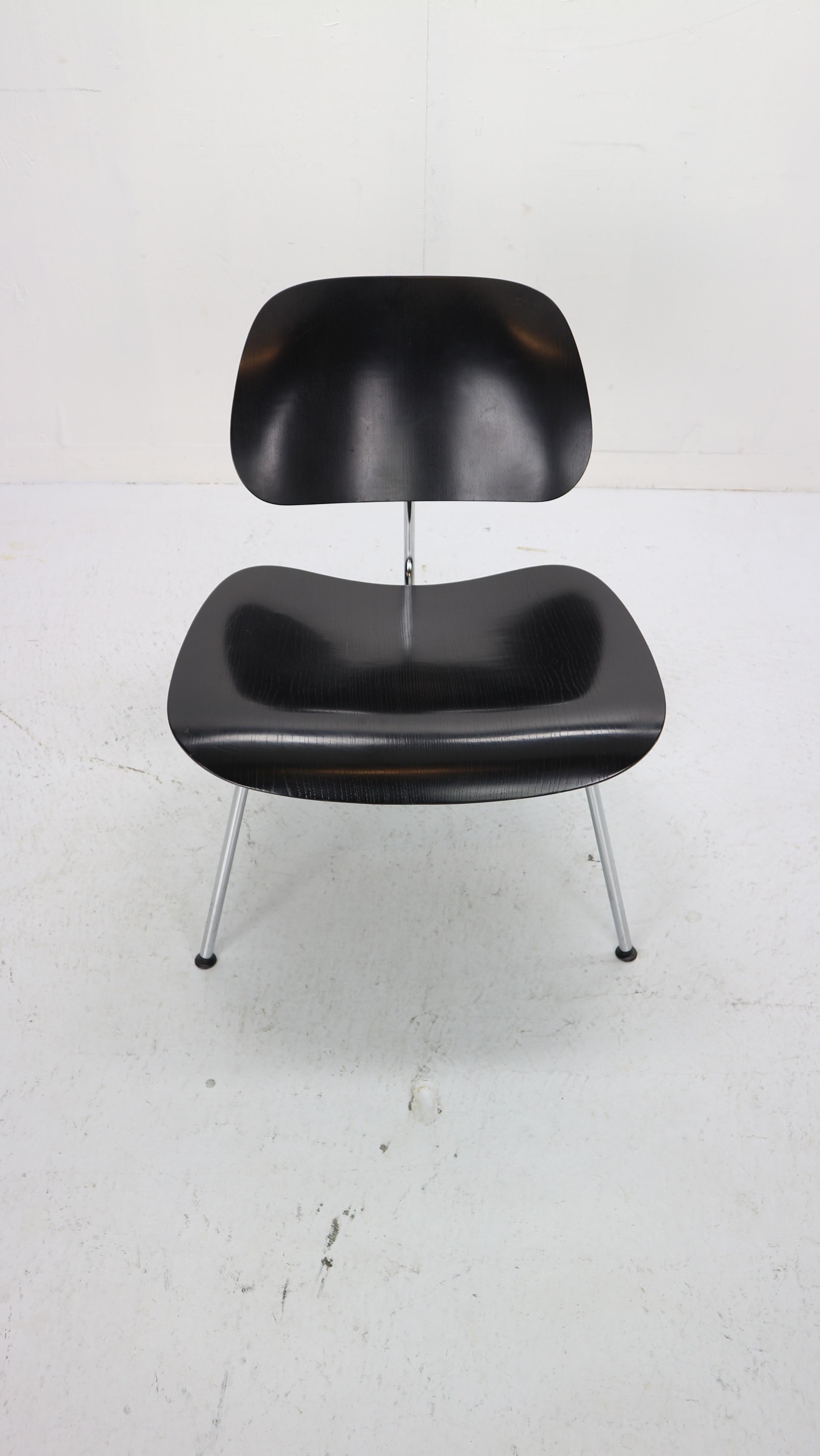 American Charles & Ray Eames Black Original Plywood Group LCM Chair for Vitra, 1999