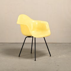 Charles & Ray Eames DAX Lemon Yellow rope edge Armchair Herman Miller 1951