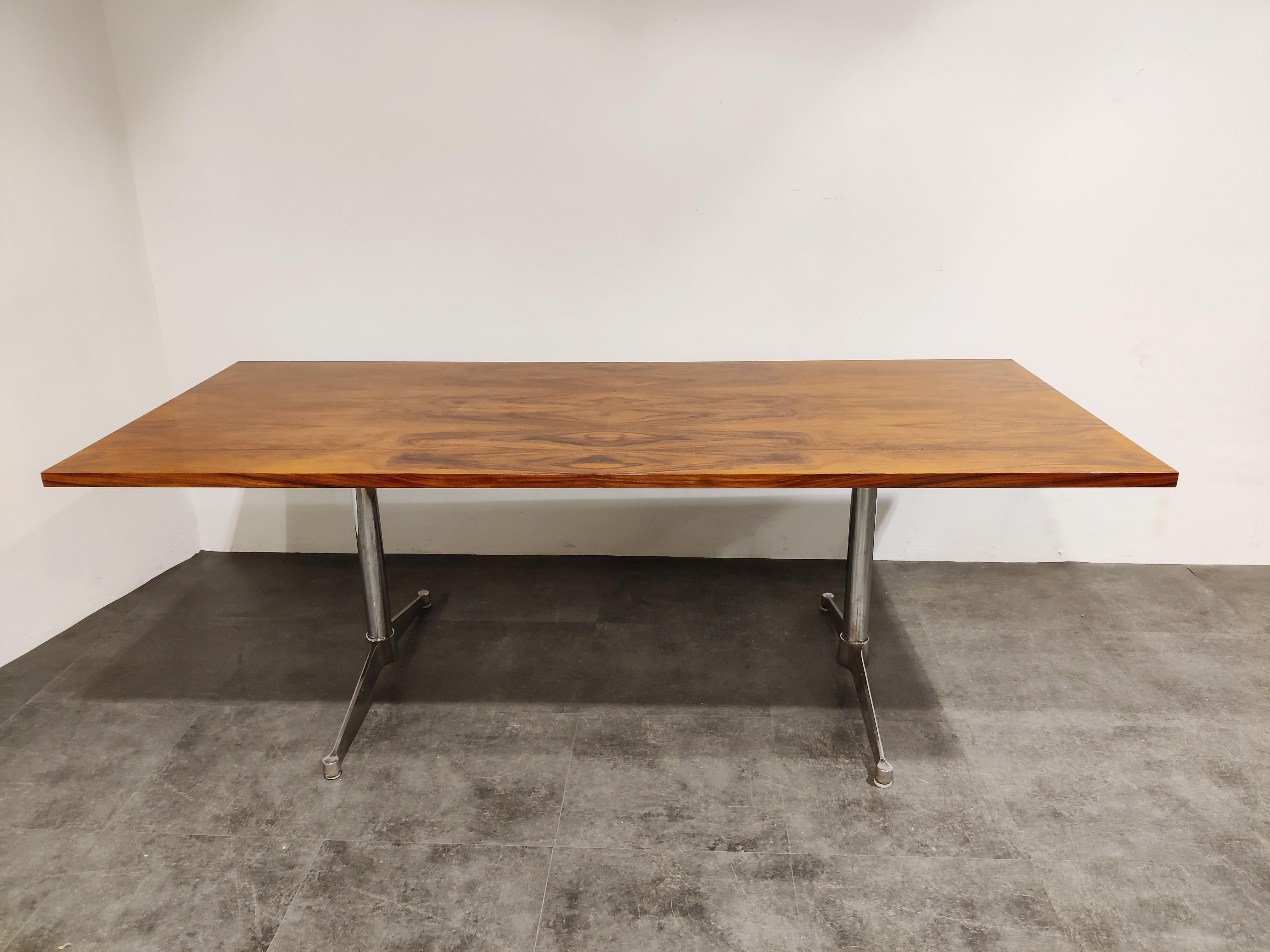 Vintage dining table, conference table or even desk table by Charles and Ray Eames for Herman Miller.

This table was added to the Herman Miller portfolio in 1961 but The manufacture of the series would only last for a few years and thus are quite