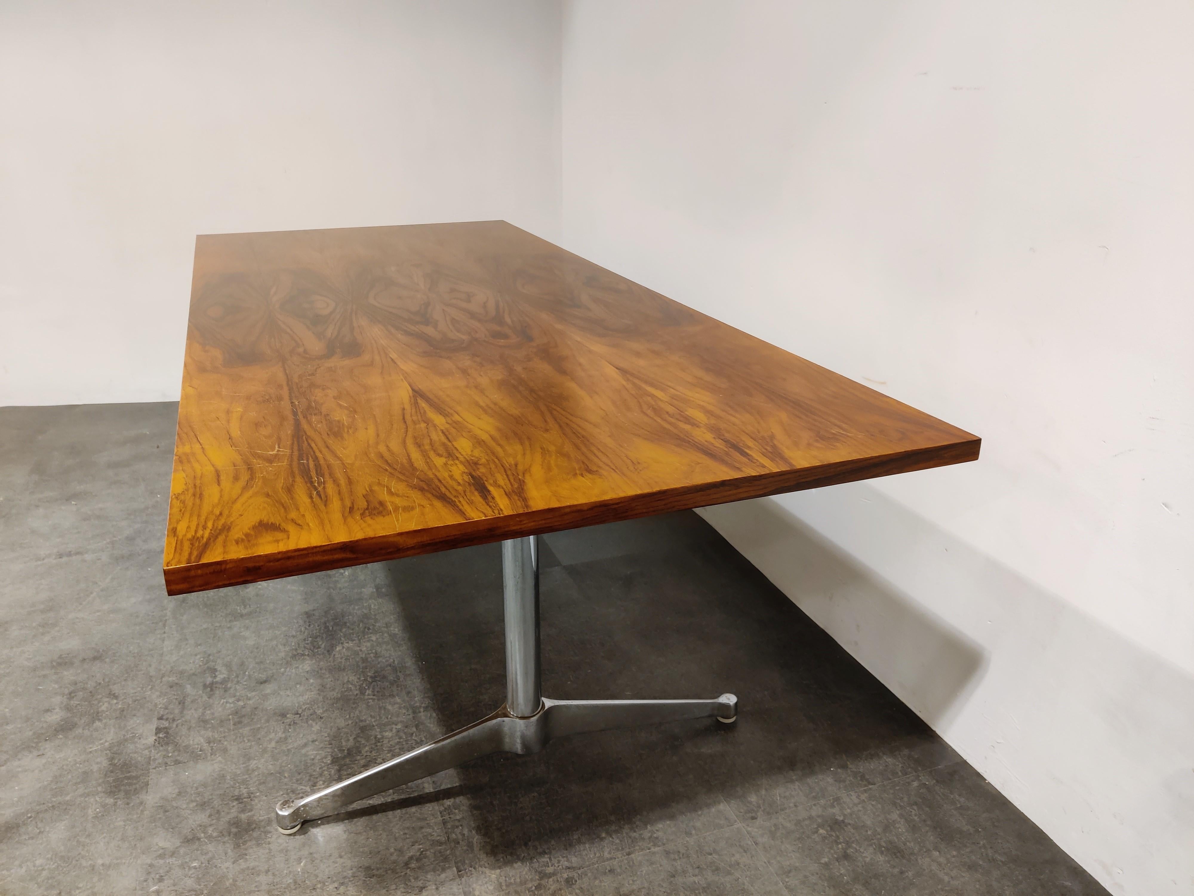 Chrome Charles & Ray Eames Dining Table or Conference Table, 1960s