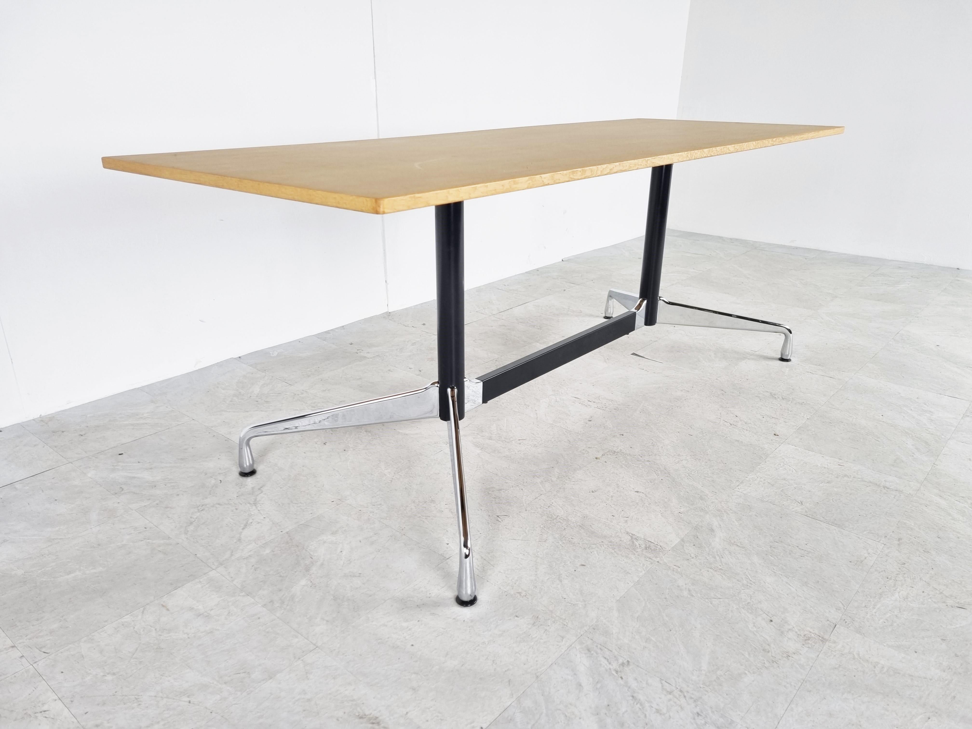 Chrome Charles & Ray Eames Dining Table or Desk Table by Vitra