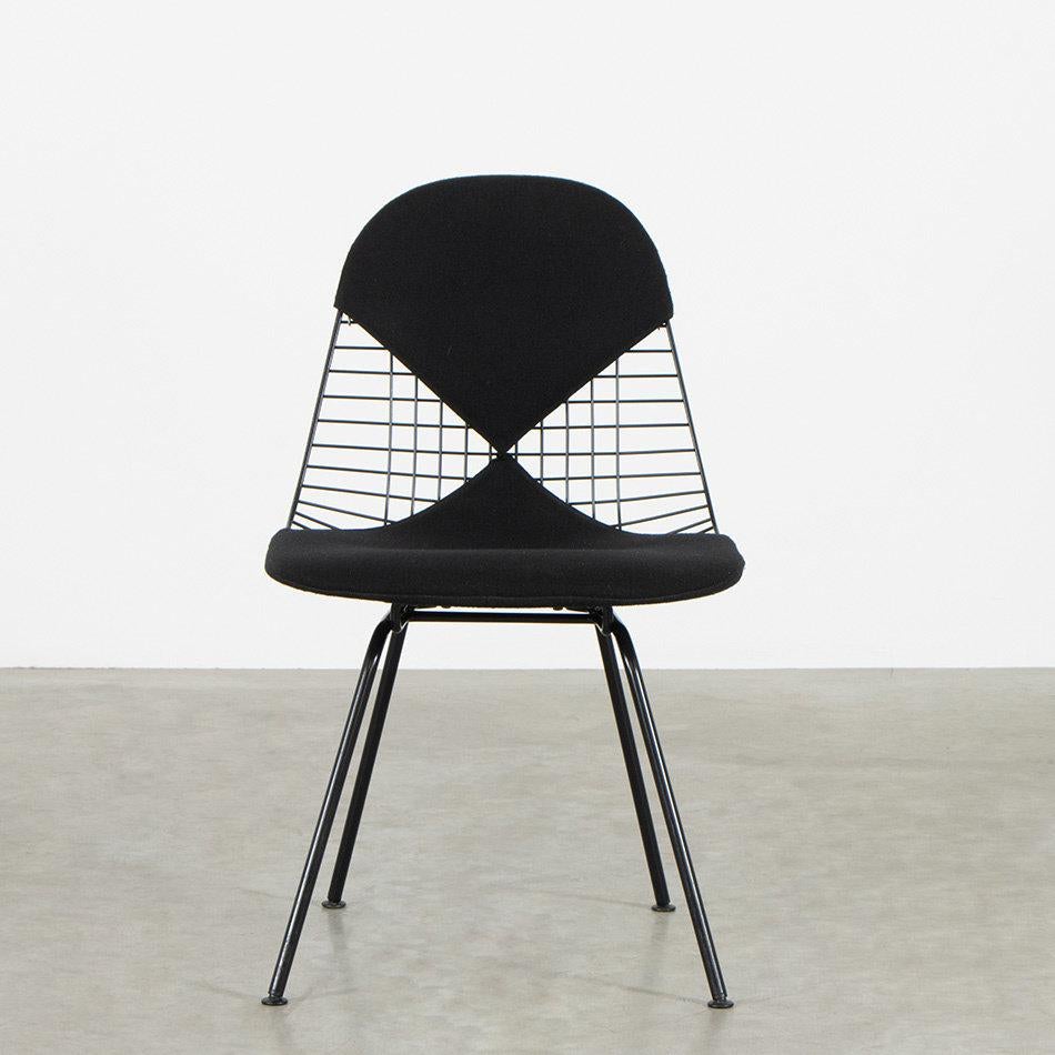 German Charles & Ray Eames DKX-2 Side Chair with Black Bikini Pad for Vitra
