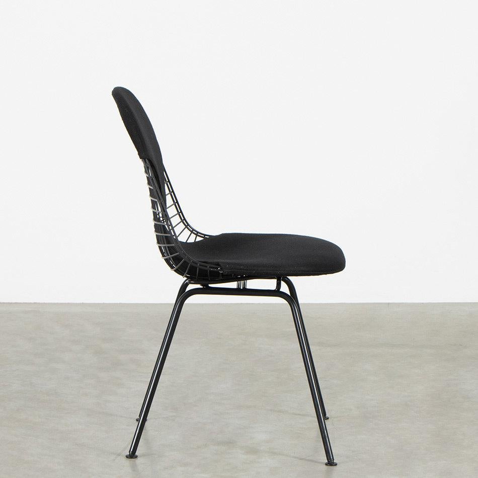 Powder-Coated Charles & Ray Eames DKX-2 Side Chair with Black Bikini Pad for Vitra