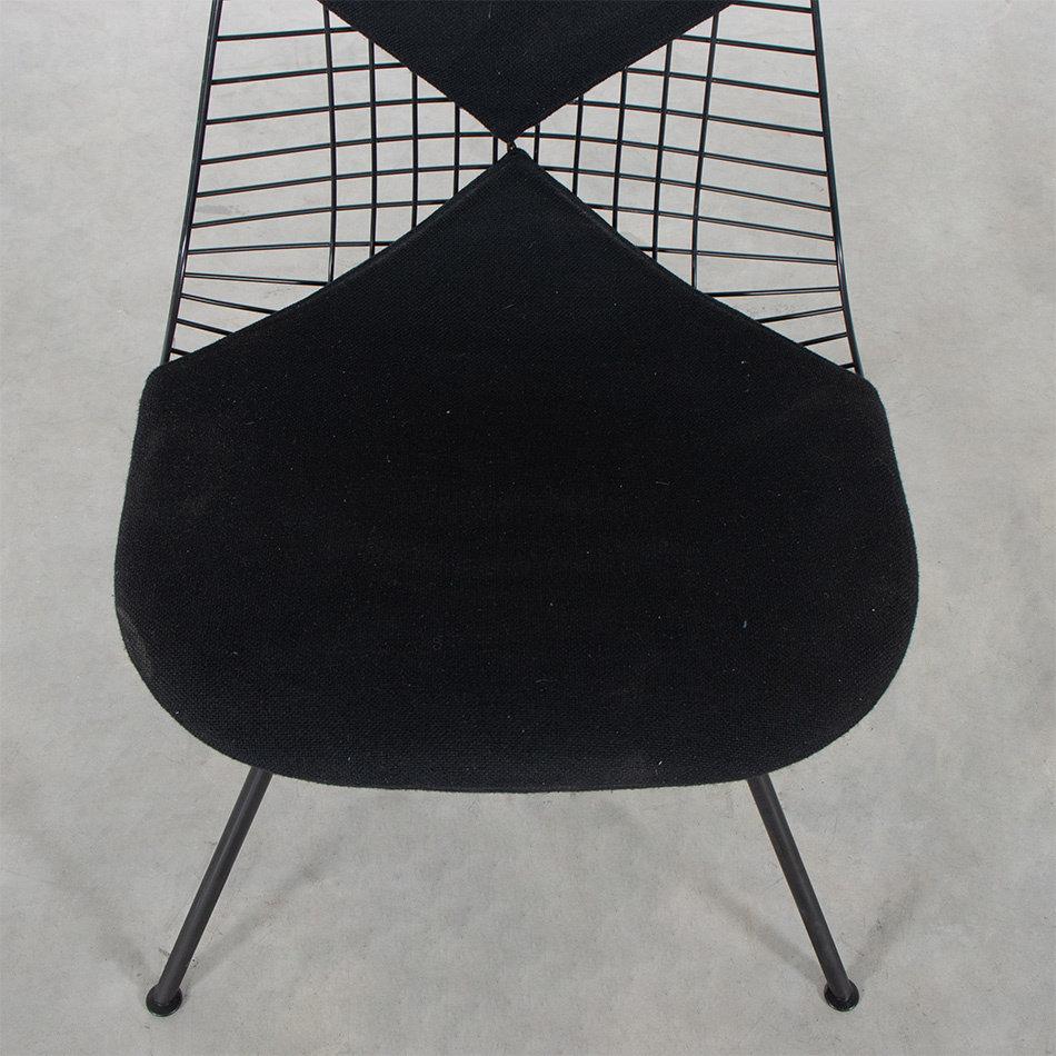 Mid-20th Century Charles & Ray Eames DKX-2 Side Chair with Black Bikini Pad for Vitra