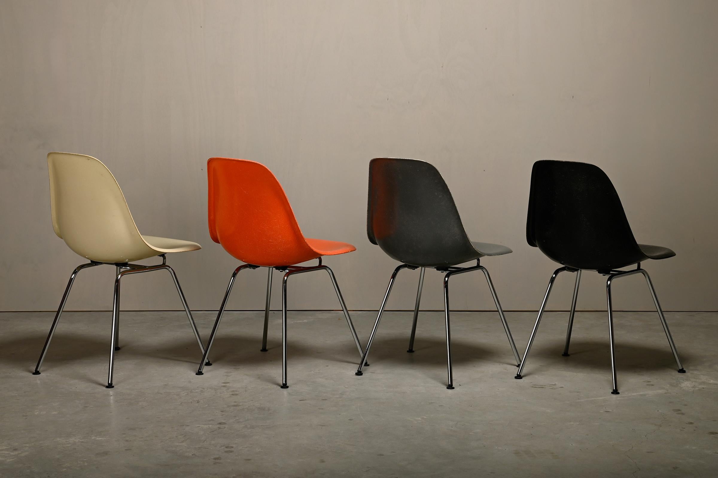 American Charles & Ray Eames DSX Side Chair Multicolor Set for Herman Miller and Vitra