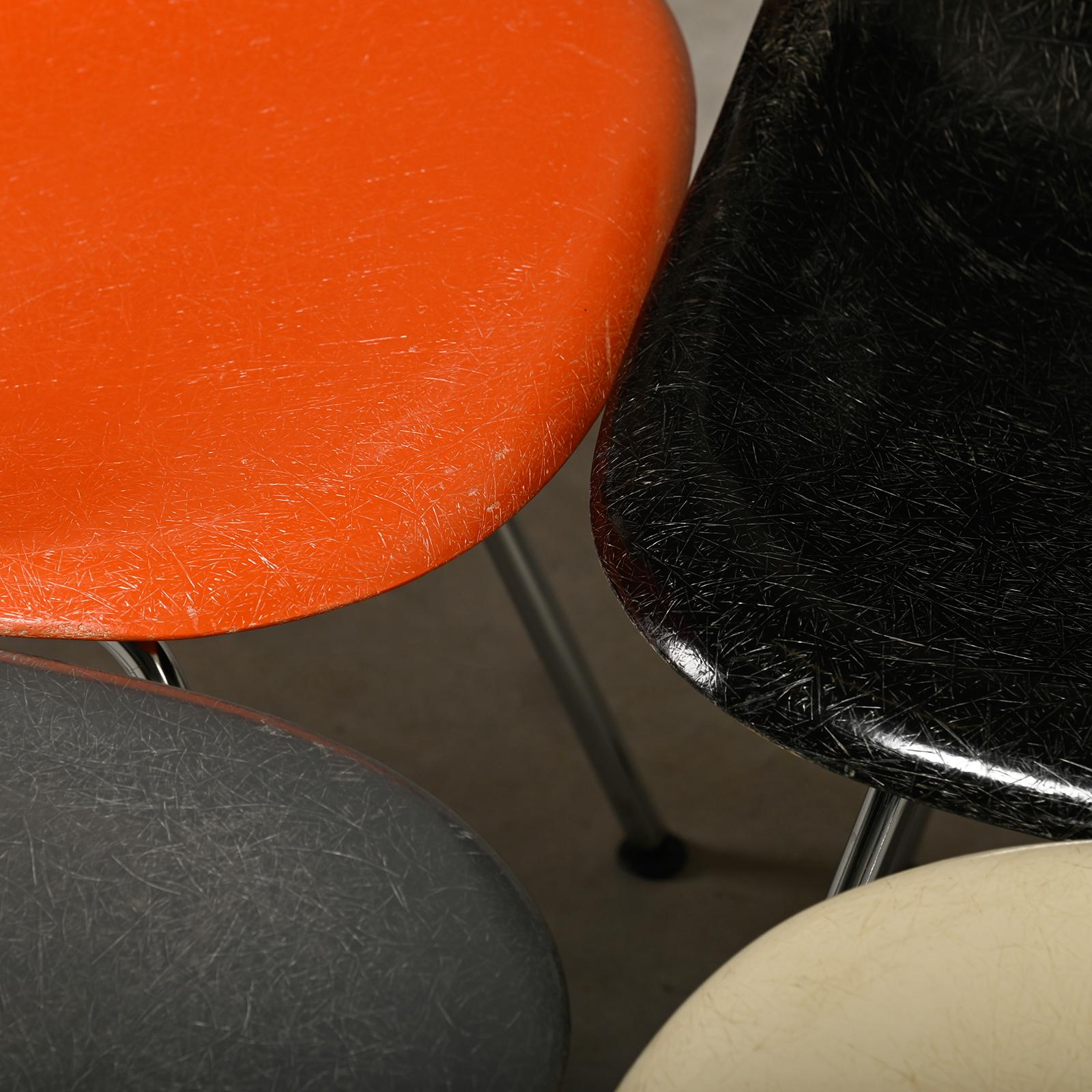 Molded Charles & Ray Eames DSX Side Chair Multicolor Set for Herman Miller and Vitra