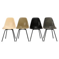 Charles & Ray Eames DSX Side Chair Natural Multicolor Set for Herman Miller