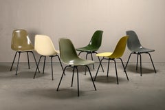 Charles & Ray Eames DSX Side Chairs multicolor set of 6, Herman Miller