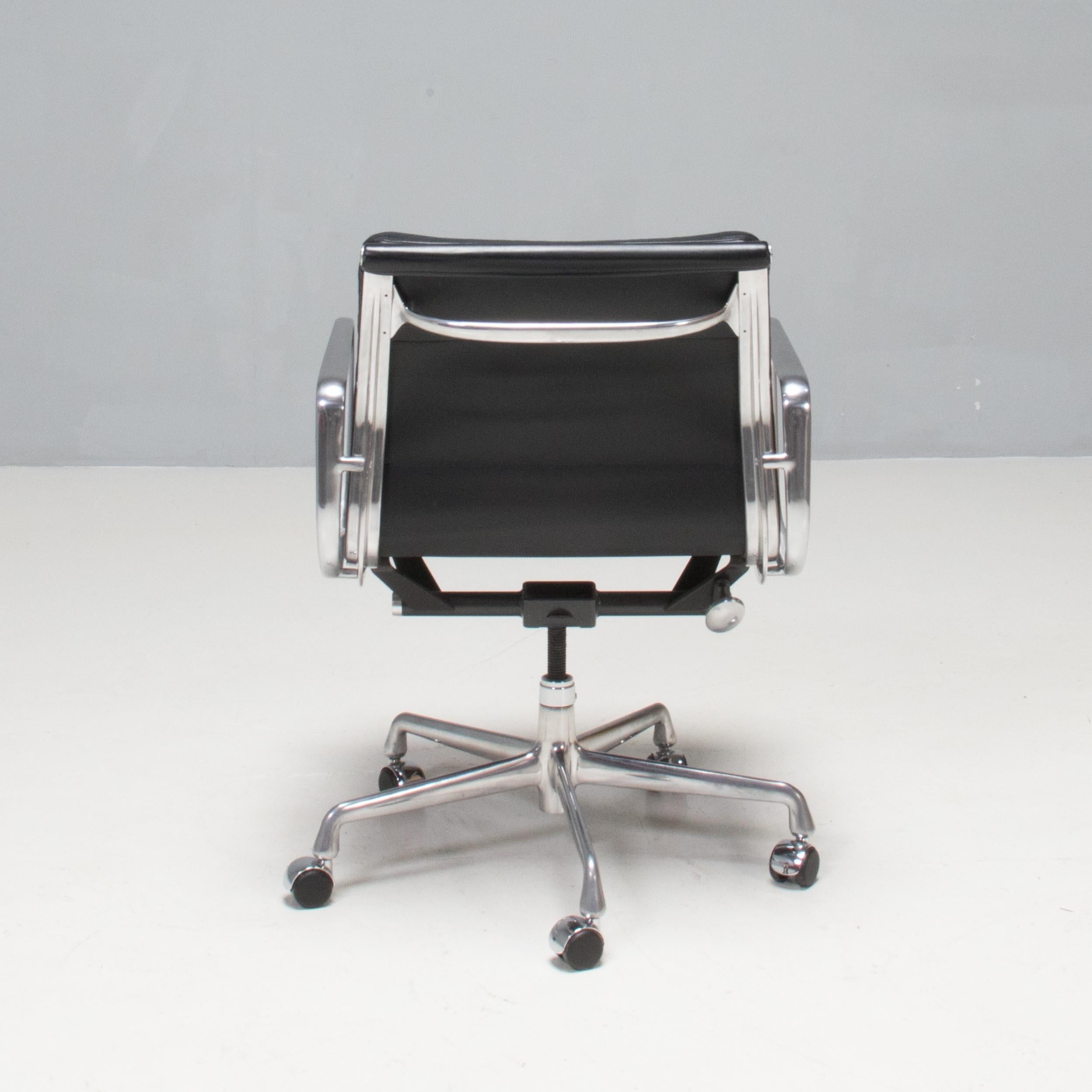 Charles & Ray Eames by Herman Miller EA 435 Soft Pad Black Leather Office Chair 2