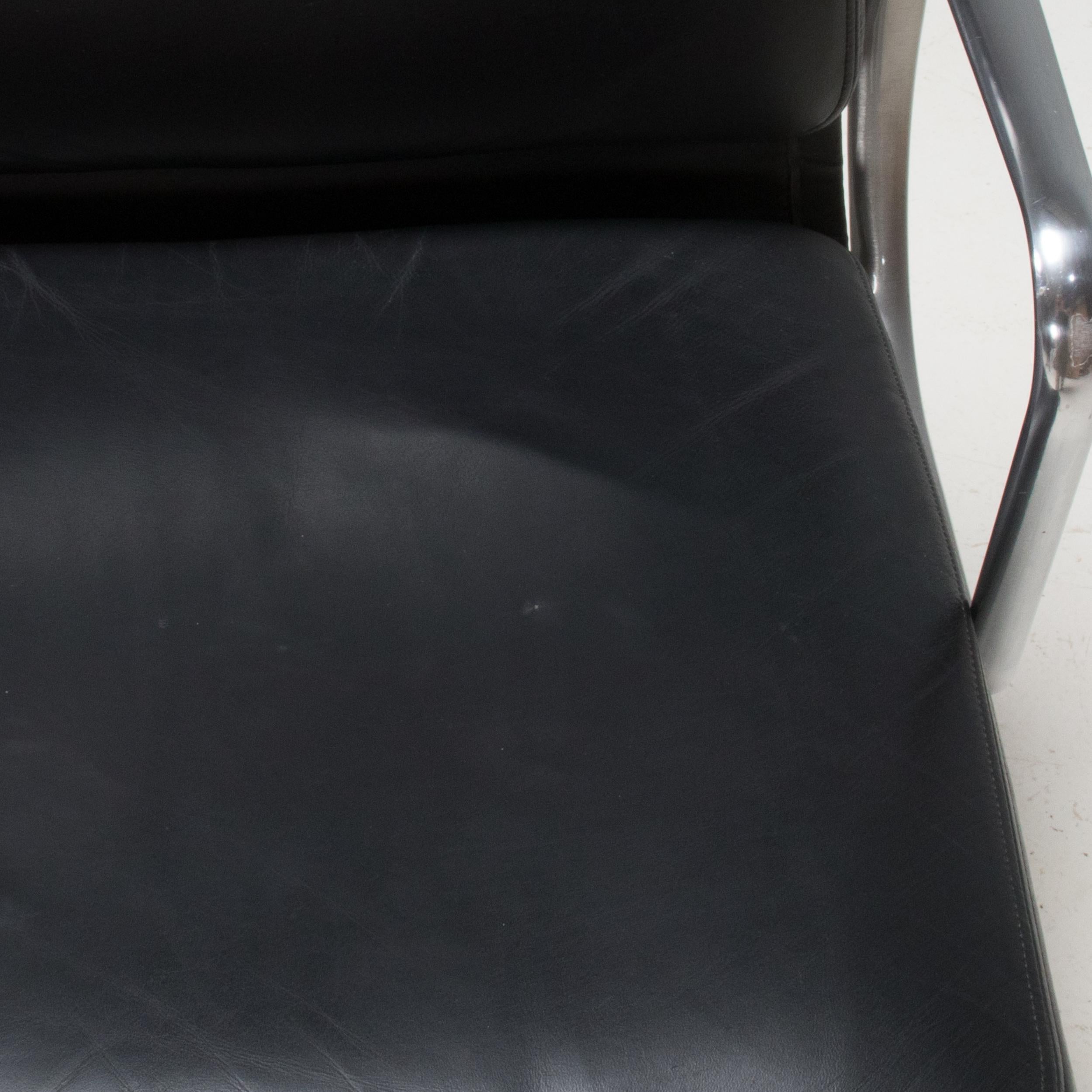 Charles & Ray Eames by Herman Miller EA 435 Soft Pad Black Leather Office Chair 4