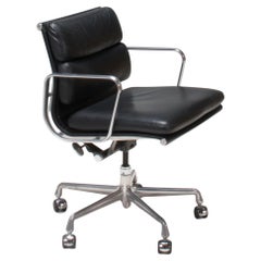 Charles & Ray Eames by Herman Miller EA 435 Soft Pad Black Leather Office Chair