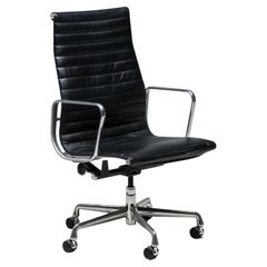 Charles & Ray Eames EA119 Black Leather Executive Desk Chair by Herman Miller