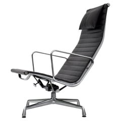 Charles & Ray Eames EA124 Leather Lounge Chair For Vitra