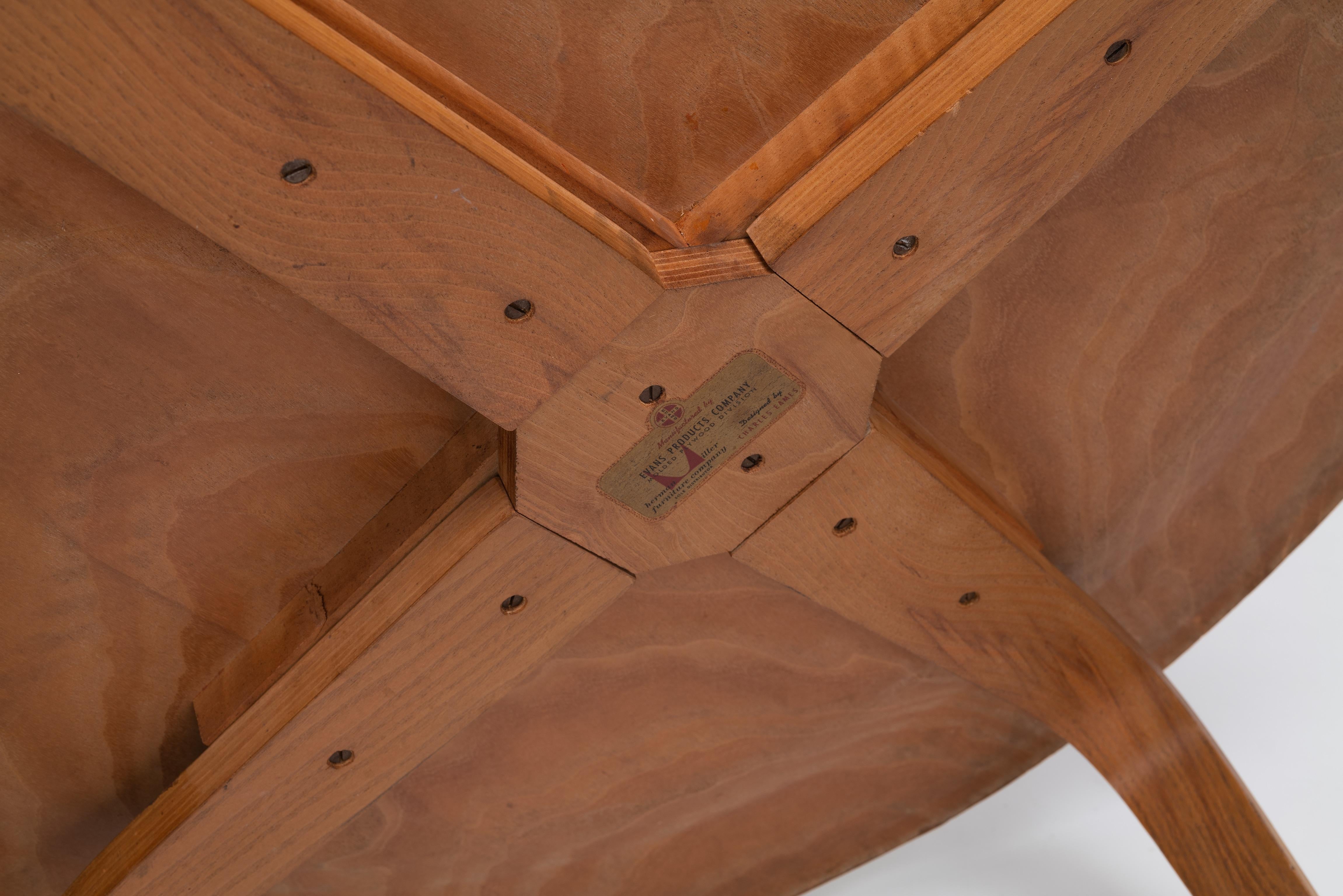 20th Century Charles & Ray Eames Early Coffee Table Wood CTW by Evans for Herman Miller 1946