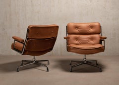 Charles & Ray Eames ES105 Lobby Chairs in Cognac Leather by Vitra