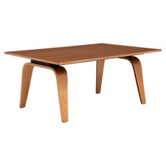 Vintage Charles Ray Eames Evans Plywood Company CTW1 OTW Oblong Table Wood Walnut Birch