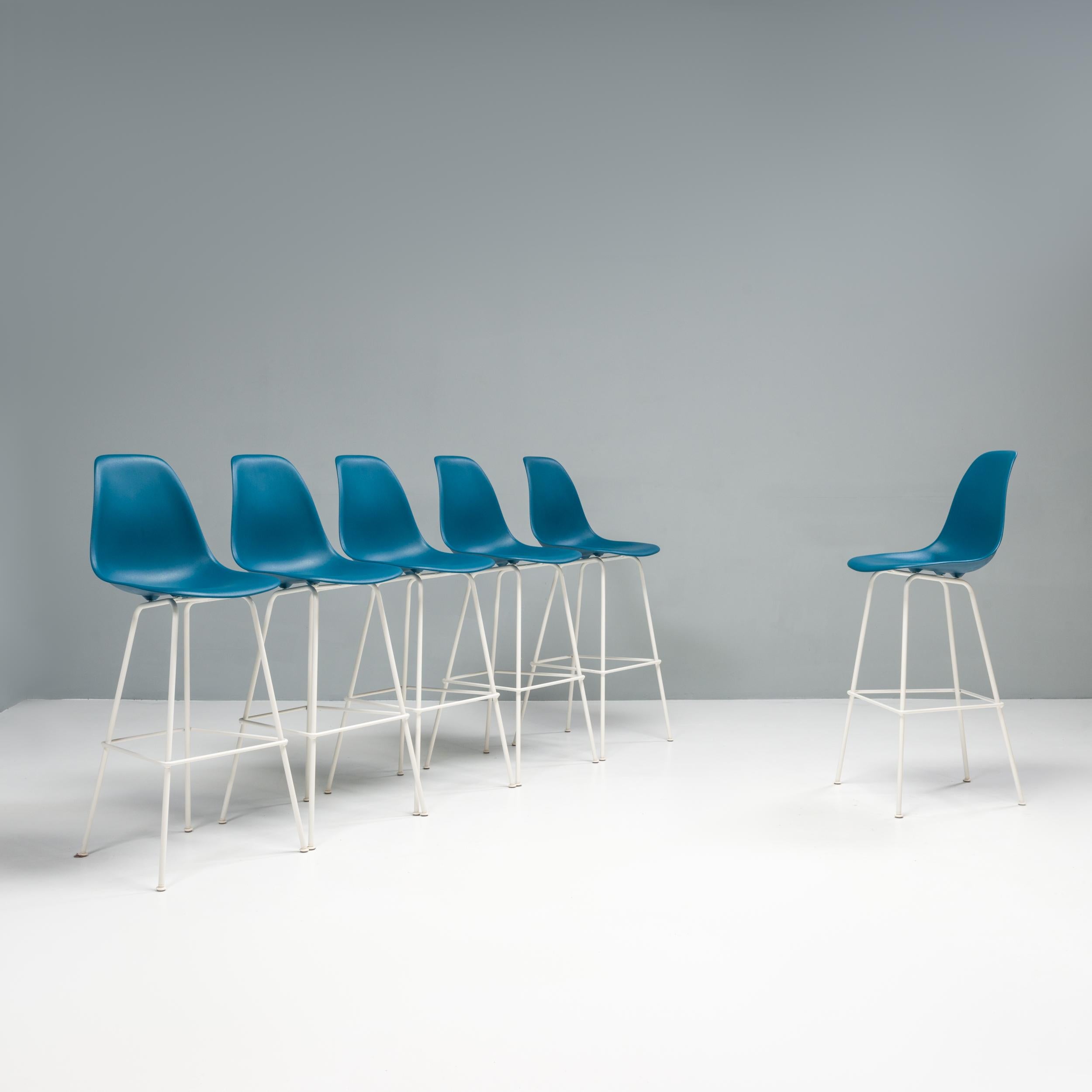 The plastic chair series was originally designed by Charles and Ray Eames in the 1950s and has since become one of the most iconic furniture designs of the twentieth century.

Introduced in 2015 and manufactured by Herman Miller in 2022, this set