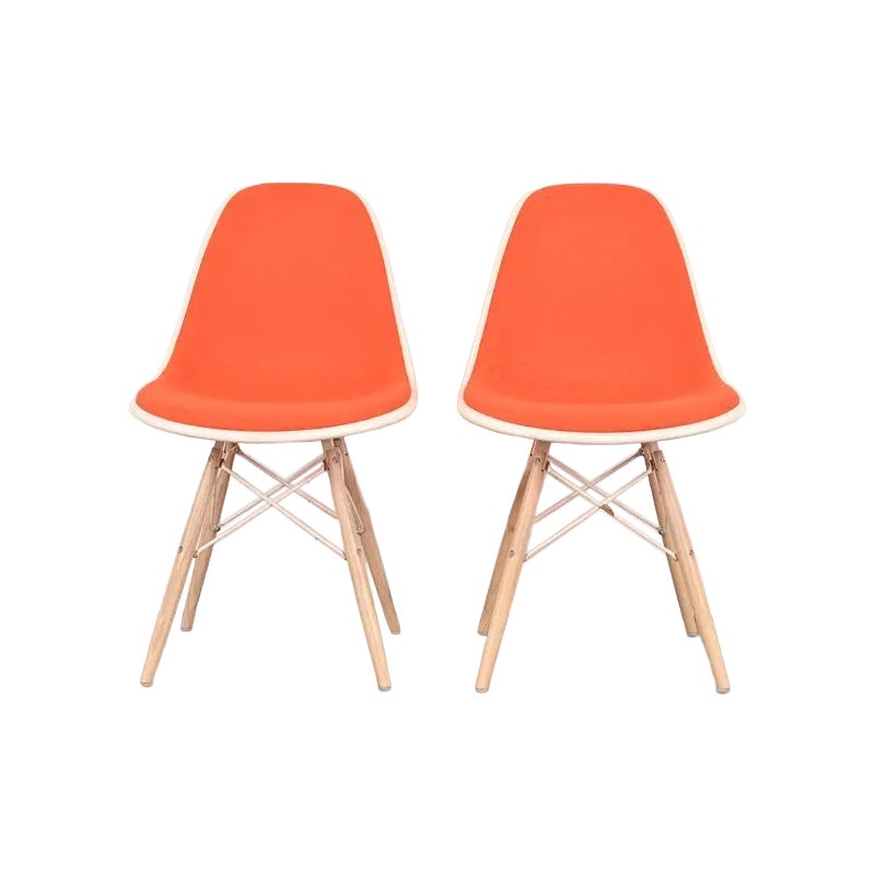 Charles
Ray Eames for Herman Miller DSW Shell Side Chairs, Pair