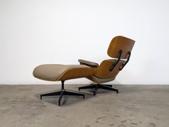 Charles & Ray Eames for Herman Miller Walnut & Leather Lounge Chair, 2009