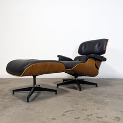 Charles & Ray Eames for Herman Miller Walnut & Leather Lounge Chair & Ottoman