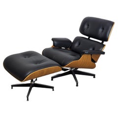 Charles & Ray Eames for Herman Miller Walnut & Leather Lounge Chair & Ottoman