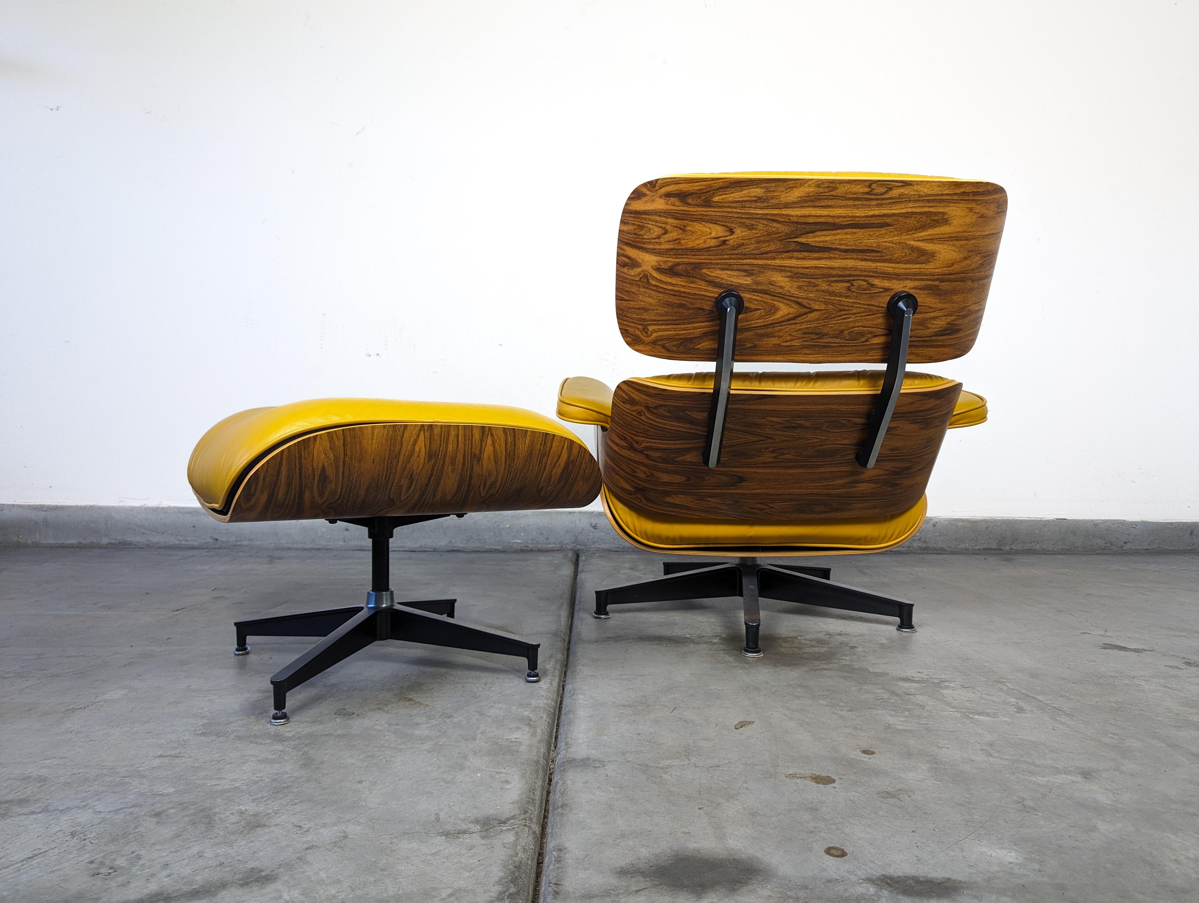 Charles & Ray Eames for Herman Miller Yellow Leather Lounge Chair, 2008 4