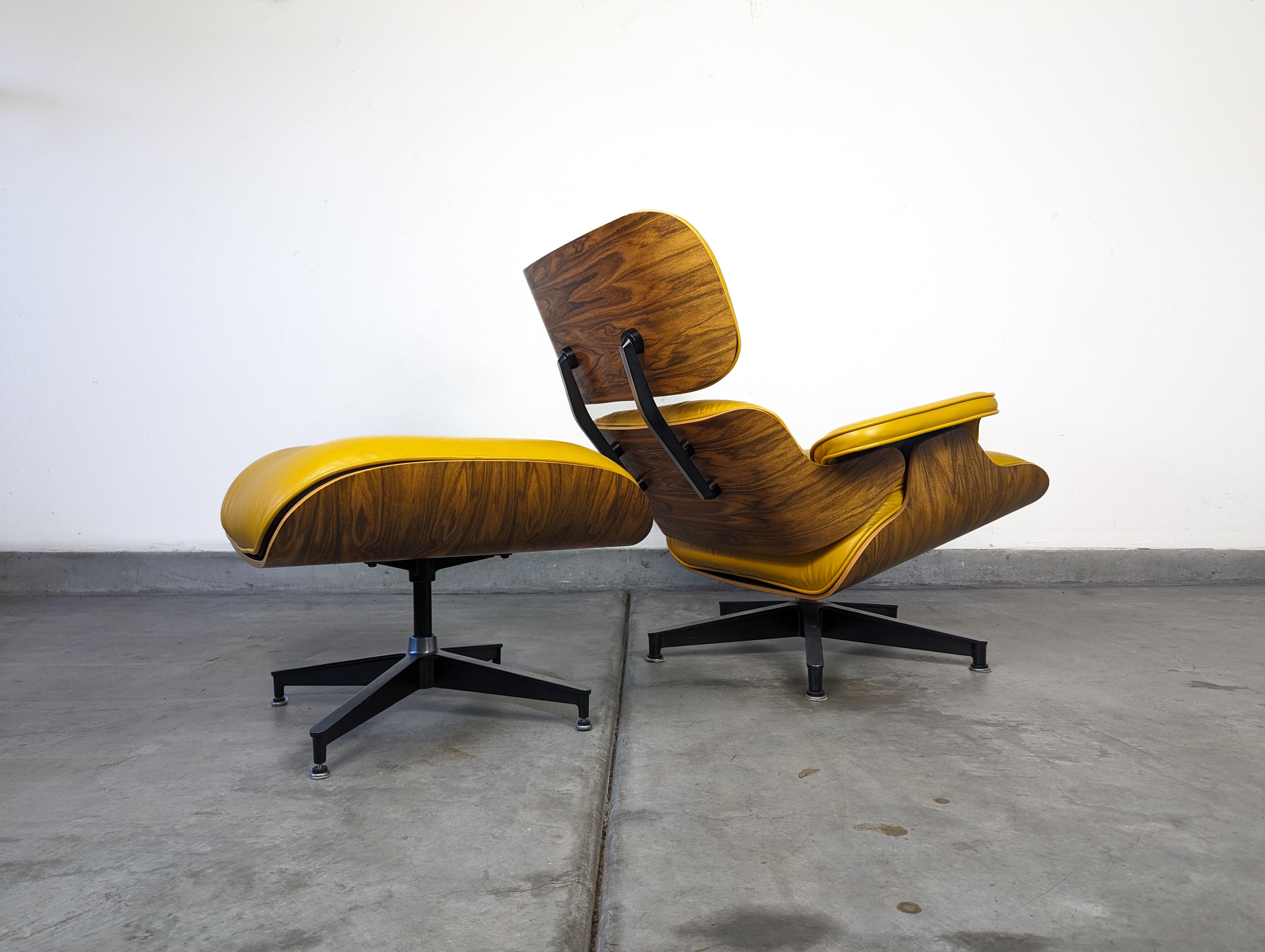 Charles & Ray Eames for Herman Miller Yellow Leather Lounge Chair, 2008 5