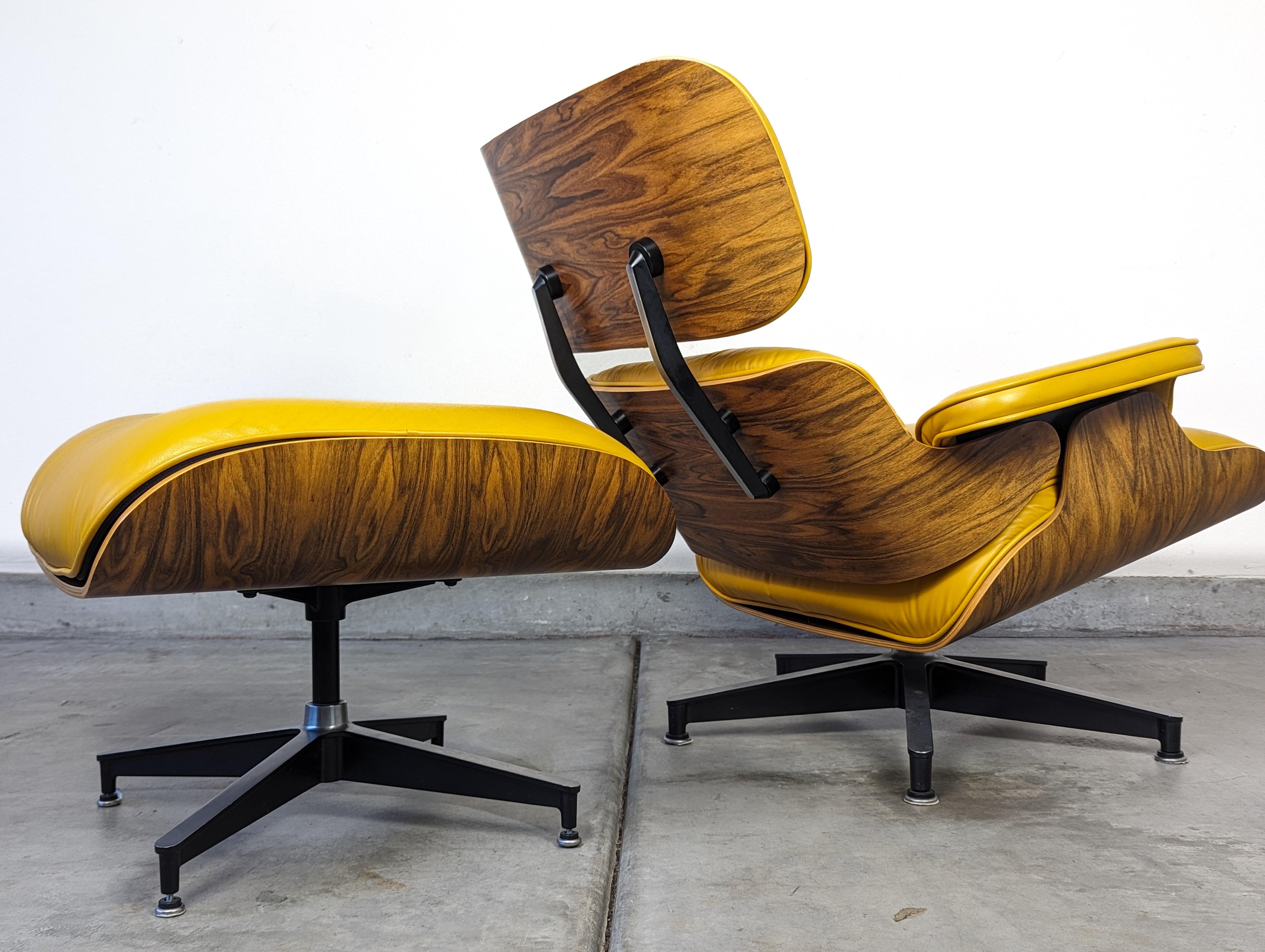 Charles & Ray Eames for Herman Miller Yellow Leather Lounge Chair, 2008 6