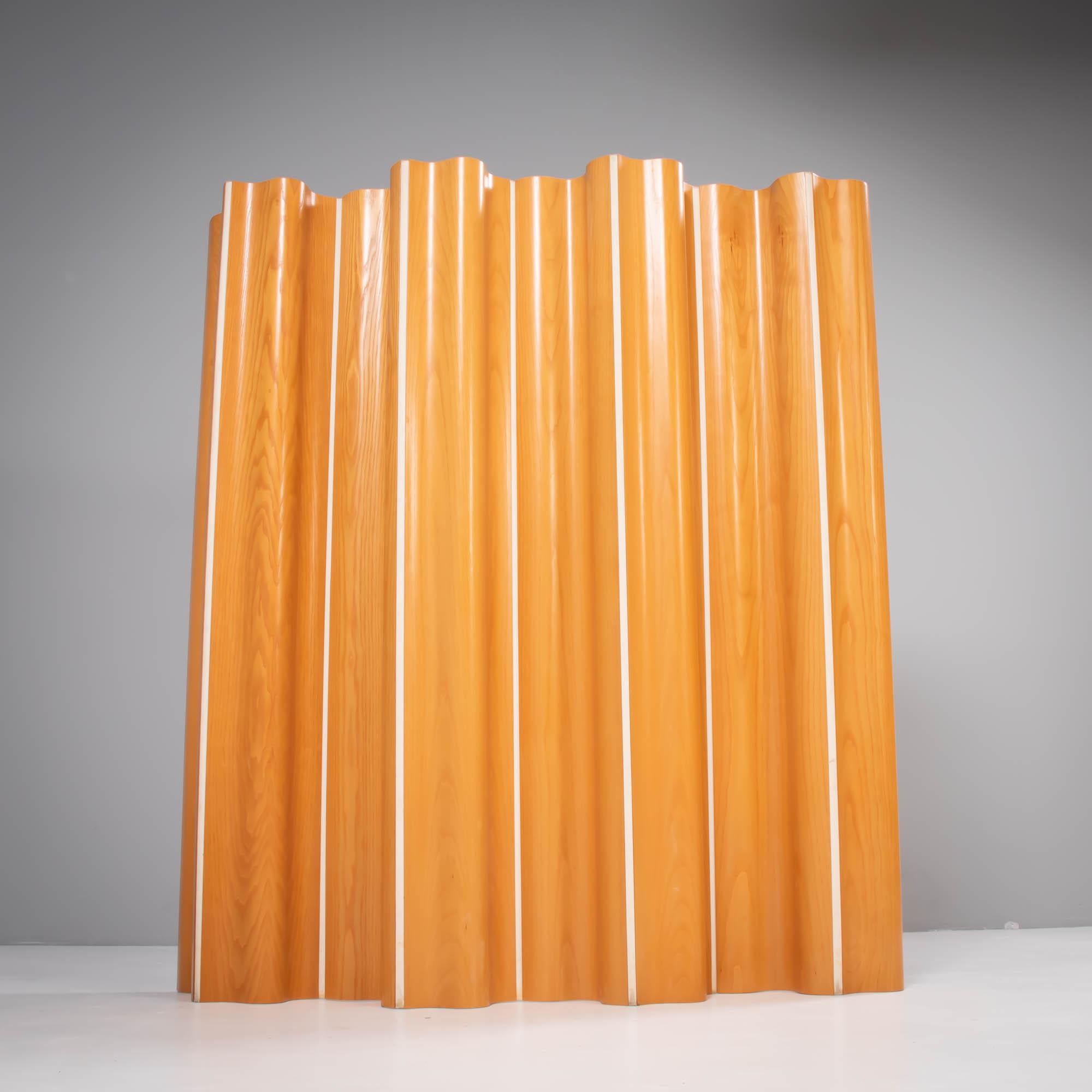 Originally designed by Charles and Ray Eames in 1946, the FSW Folding Screen is an iconic piece of mid-century design.

Originally released as part of the plywood home furniture collection, the screen is constructed from a number of moulded