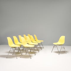 Charles & Ray Eames for Vitra Yellow DSS-N Chairs, Set of 10