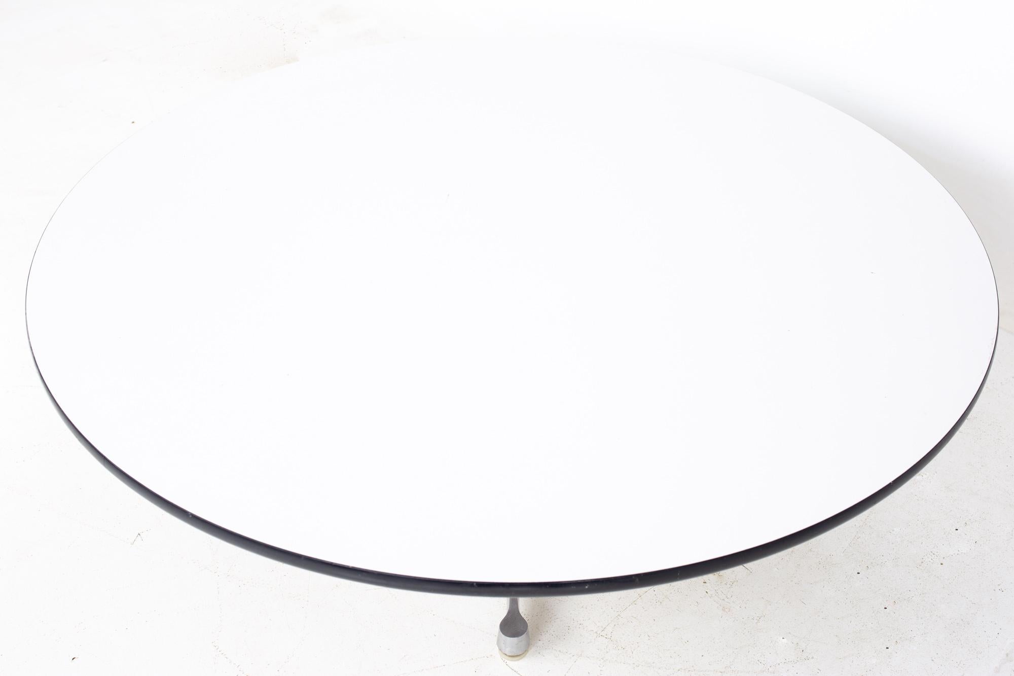 American Charles Ray Eames Herman Miller Aluminum Group MCM Round Stainless Coffee Table