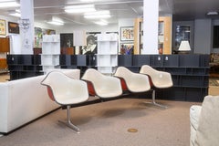 Charles & Ray Eames Herman Miller Tandem 4 Seat Fiberglass Shell Chair Bench