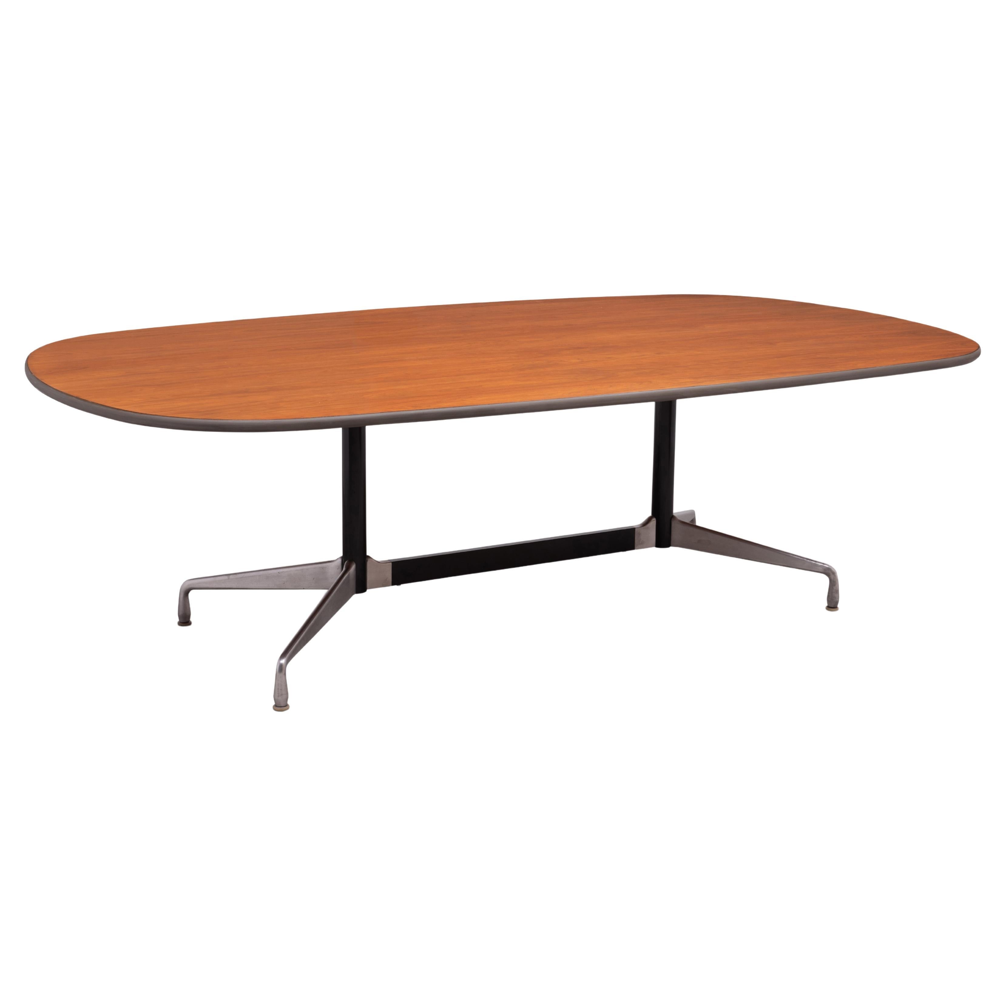 Charles & Ray Eames Herman Miller Walnut Segmented Base Racetrack Dining Table For Sale