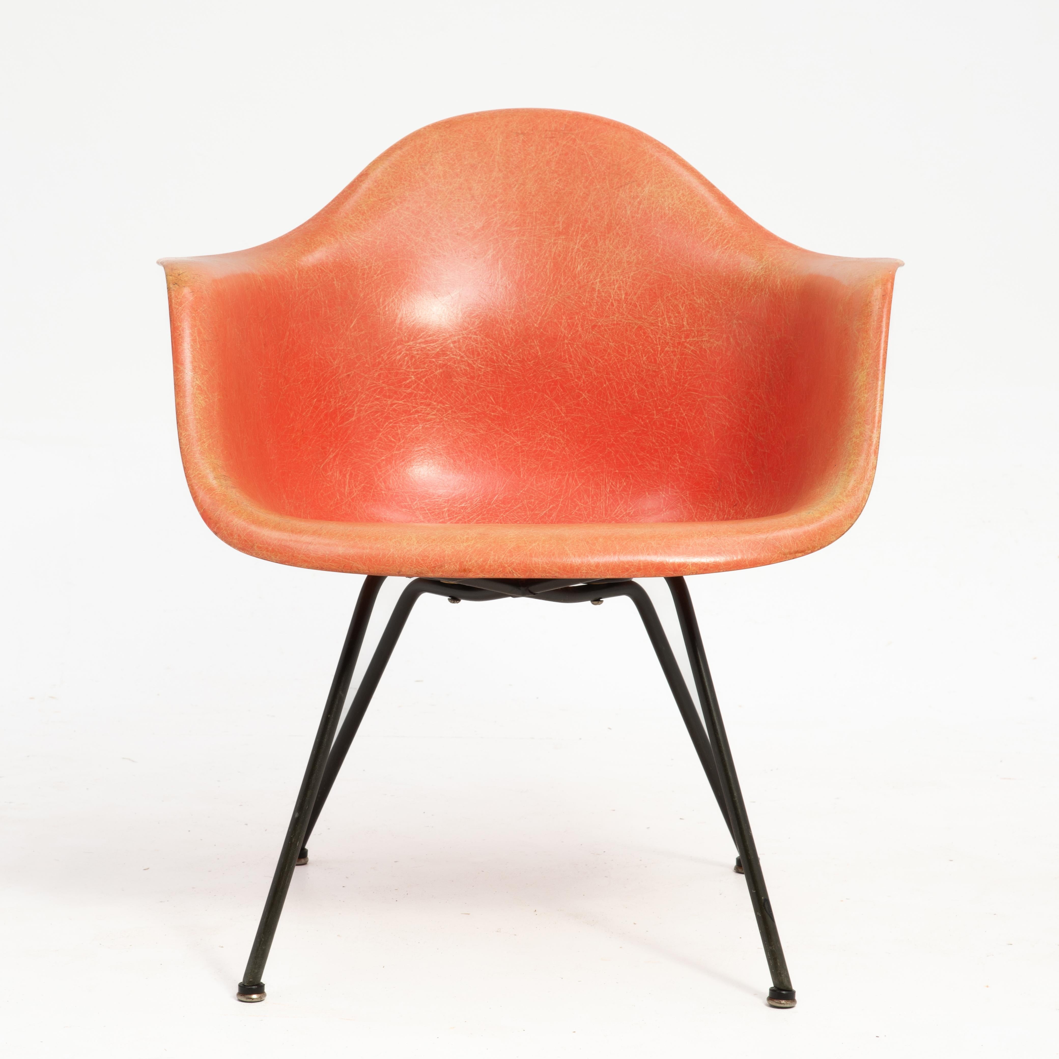 Charles and Ray Eames Herman Miller Zenith Plastics Fauteuil LAX Rope Edge X Base en vente 1