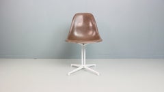 Charles & Ray Eames "La Fonda" Brown Fiberglass Chairs For Herman Miller