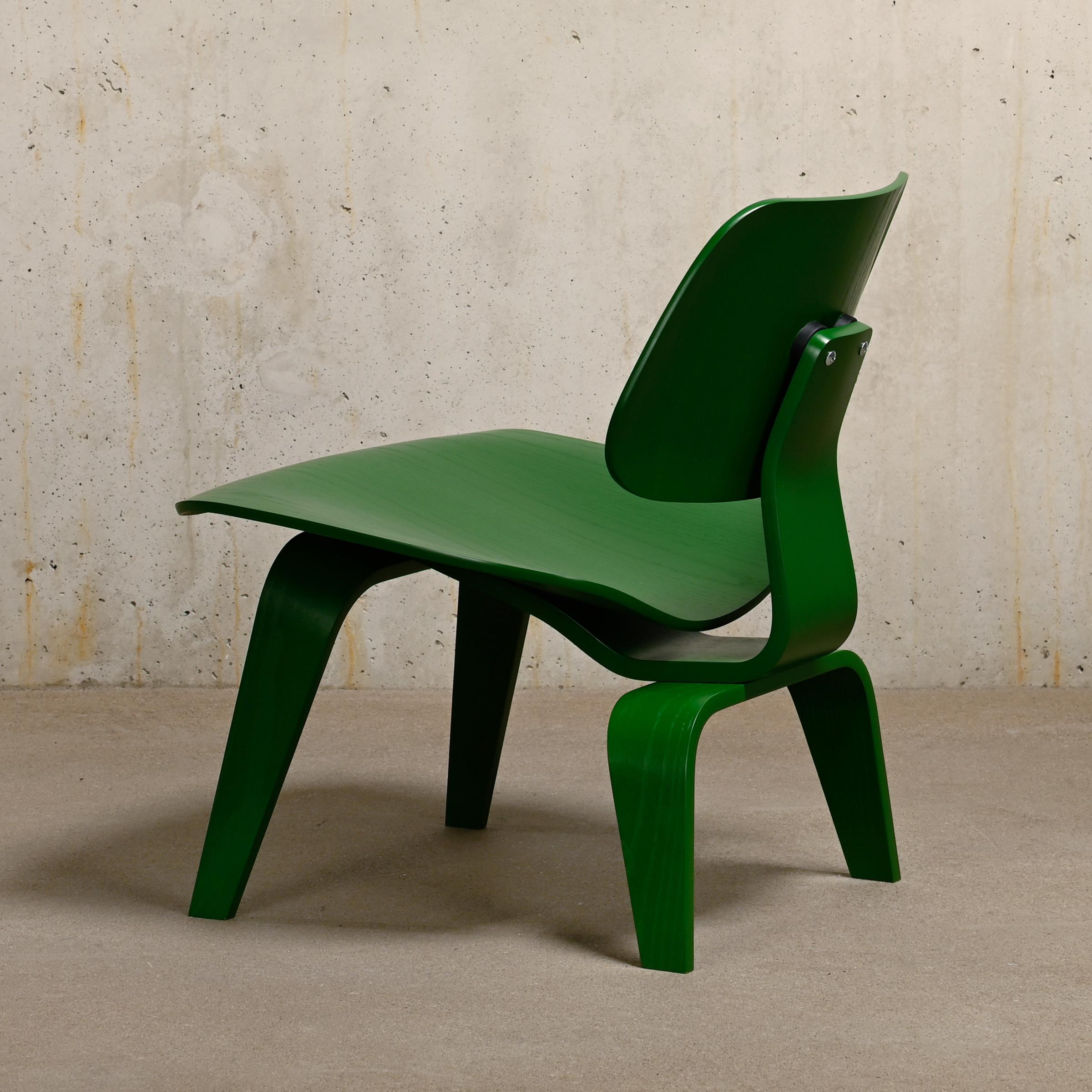 Mid-Century Modern Charles & Ray Eames LCW Green HAY collection Lounge Chair for Herman Miller