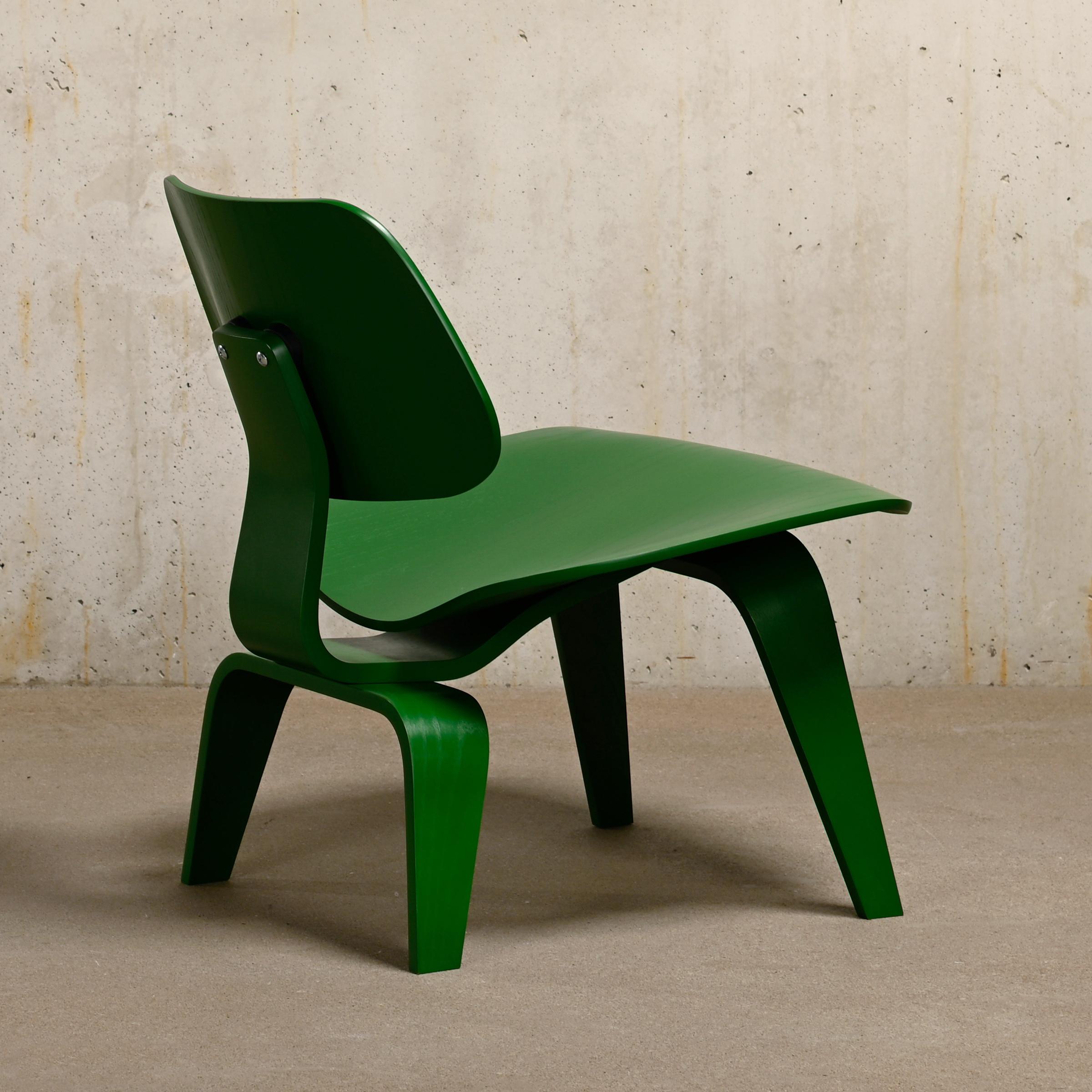 Molded Charles & Ray Eames LCW Green HAY collection Lounge Chair for Herman Miller