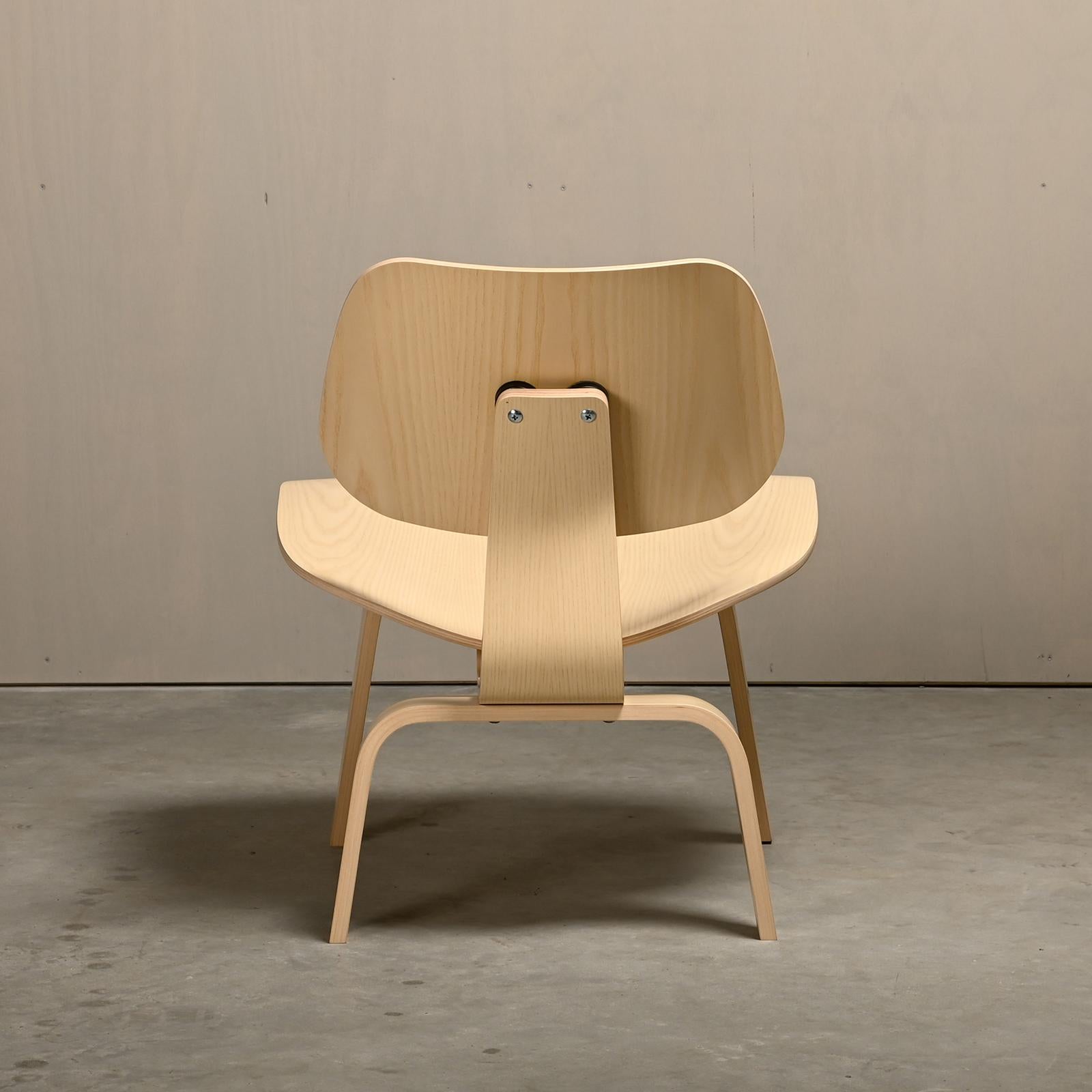 American Charles & Ray Eames LCW White Ash Lounge Chair for Herman Miller