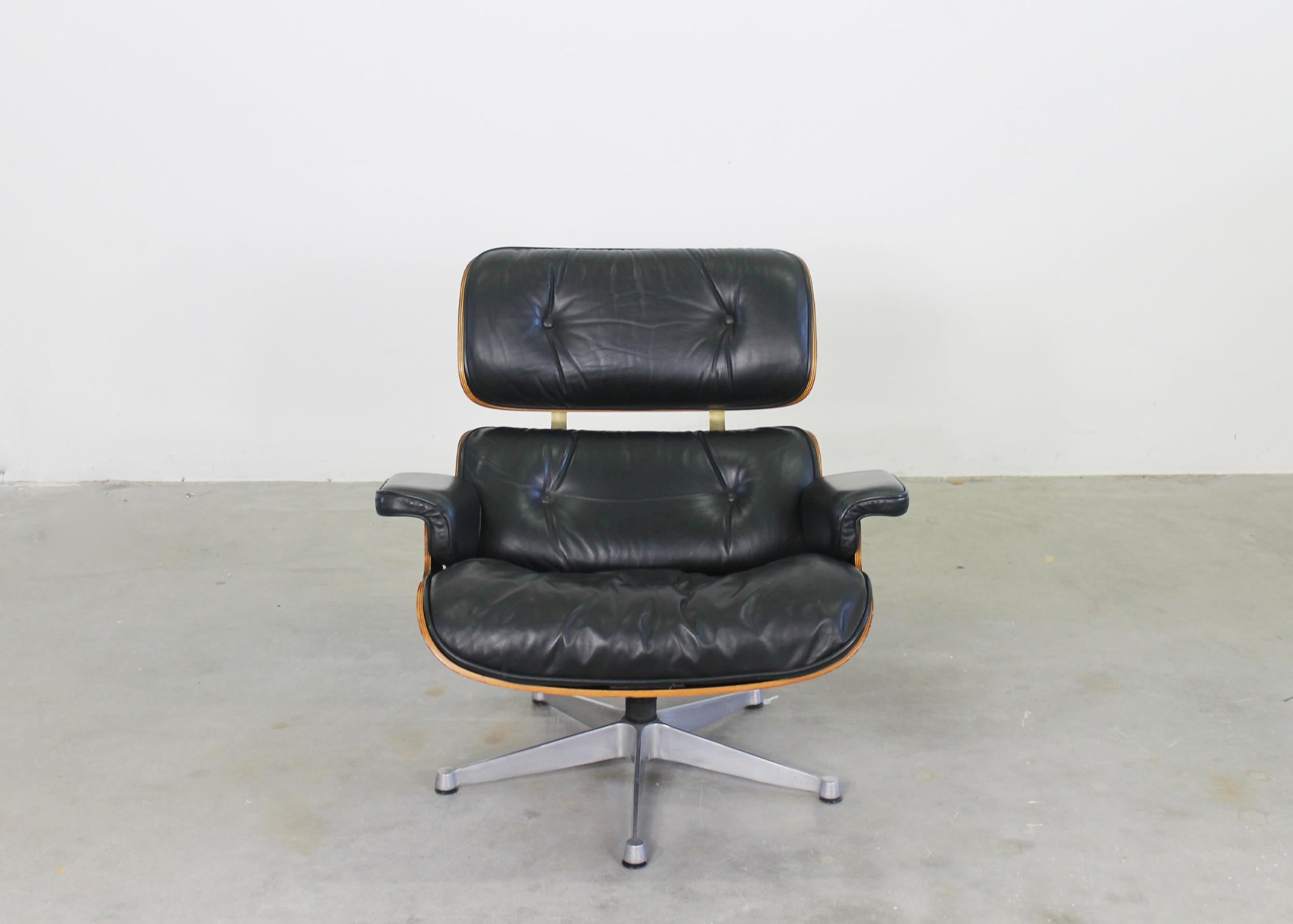 American Charles & Ray Eames Lounge Chair and Ottoman by Herman Miller 1970-80ca.