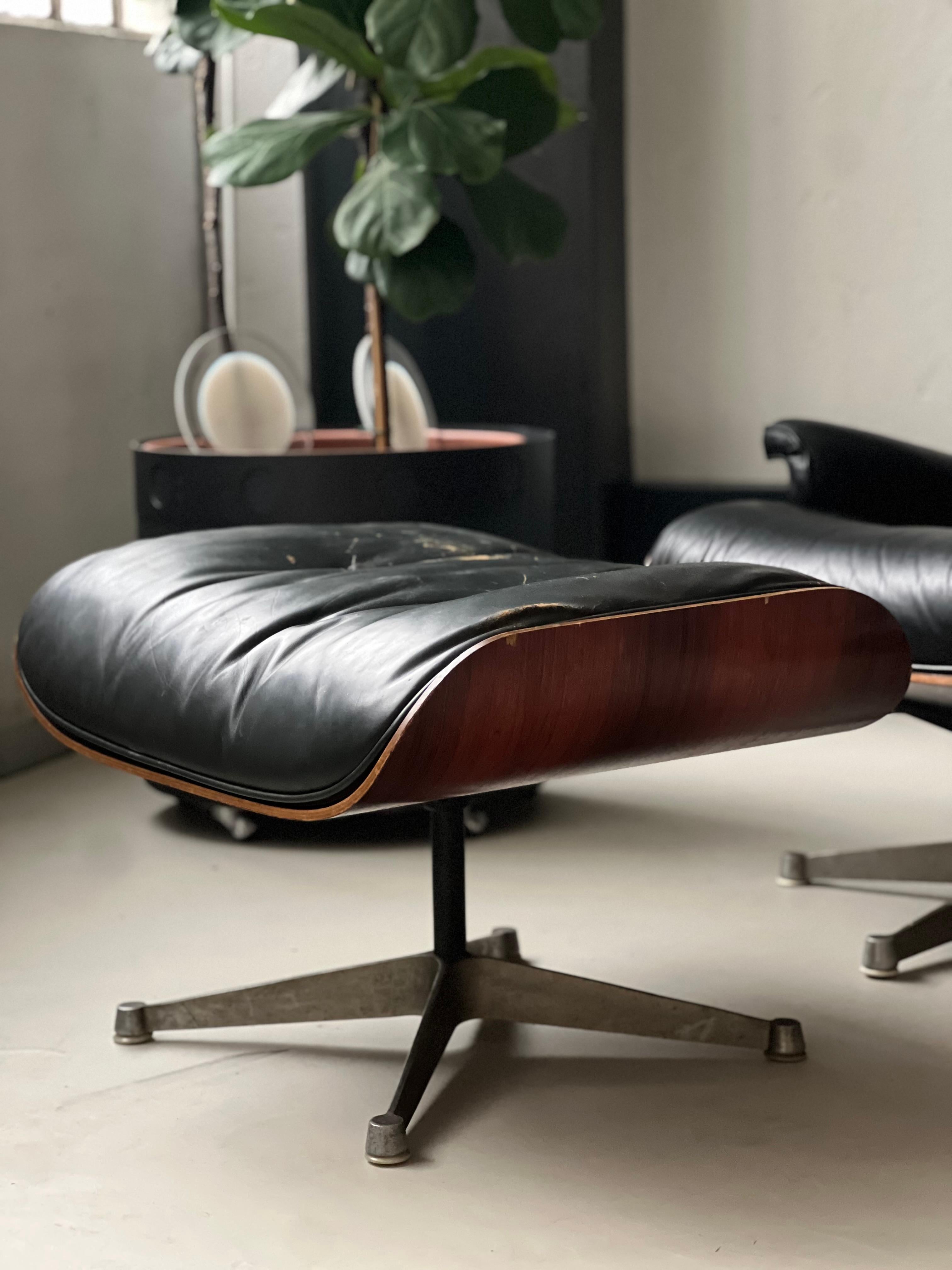 Rare First Series Charles & Ray Eames Lounge Chair and Ottoman by Herman Miller For Sale 3
