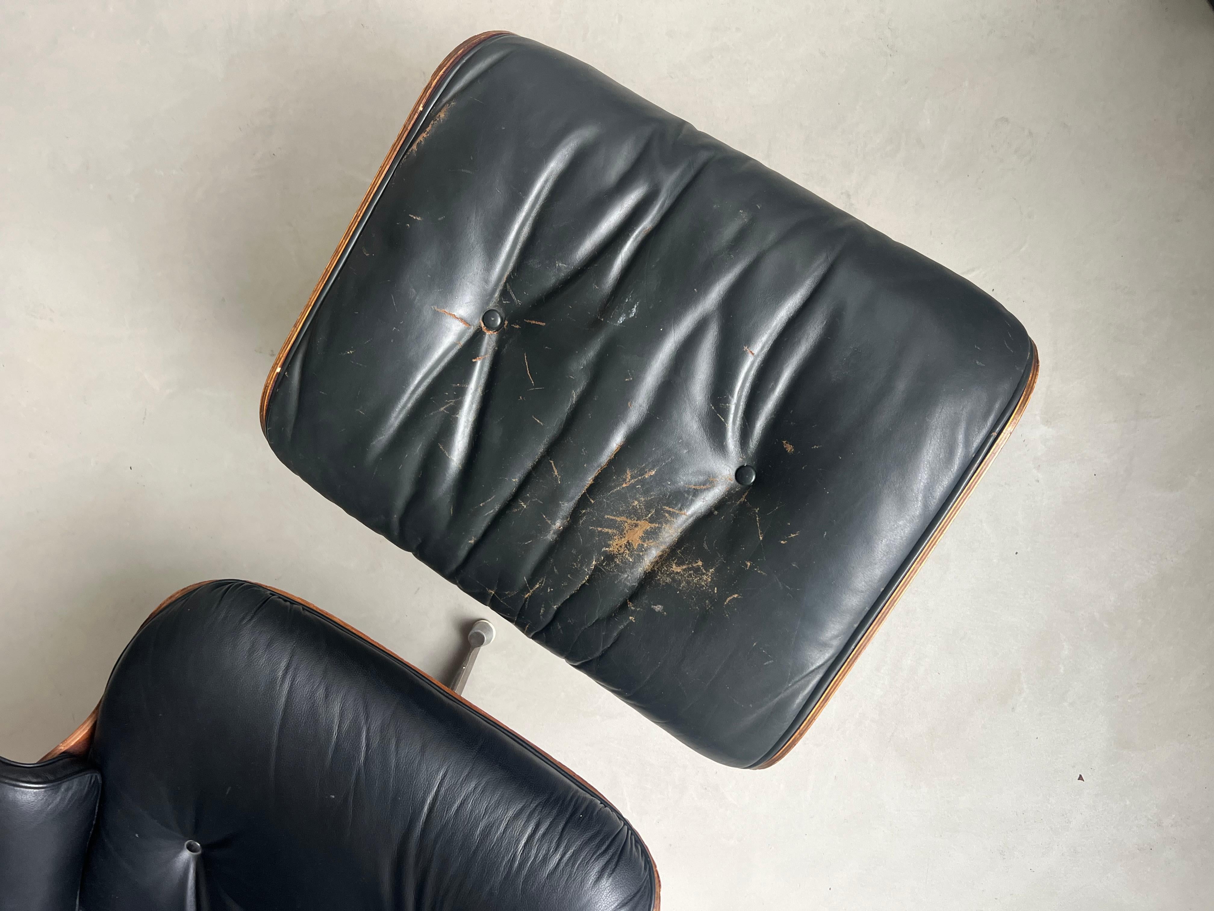 Rare First Series Charles & Ray Eames Lounge Chair and Ottoman by Herman Miller For Sale 5