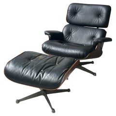 Seltener Charles & Ray Eames-Loungesessel und Ottomane aus der Ersten Serie von Herman Miller