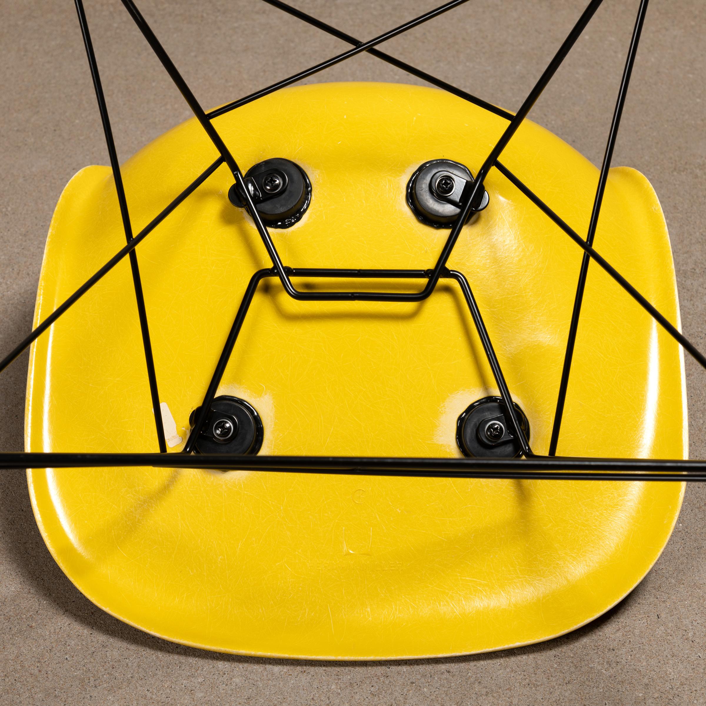 Charles & Ray Eames LSR Lounge Chair in Bright Yellow for Herman Miller 3