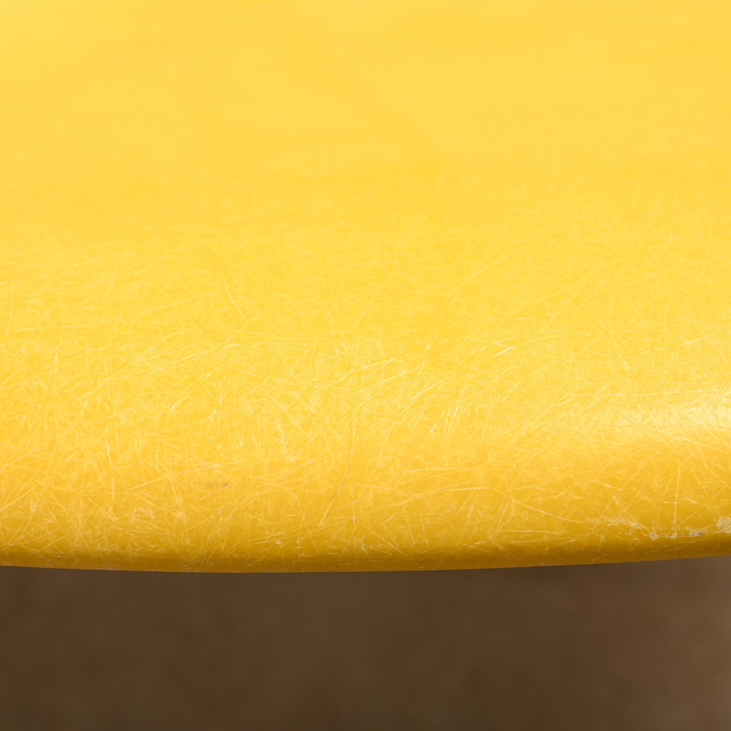 Charles & Ray Eames Max Armchair in Canary Yellow Fiberglass for Herman Miller 3