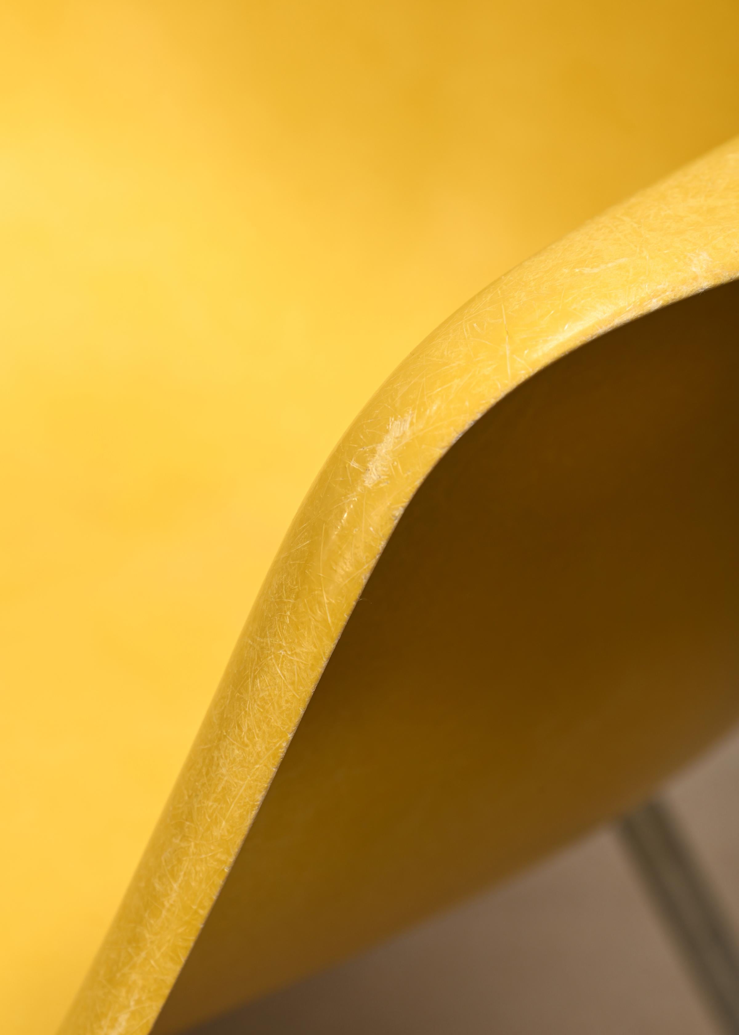 Charles & Ray Eames Max Armchair in Canary Yellow Fiberglass for Herman Miller 5
