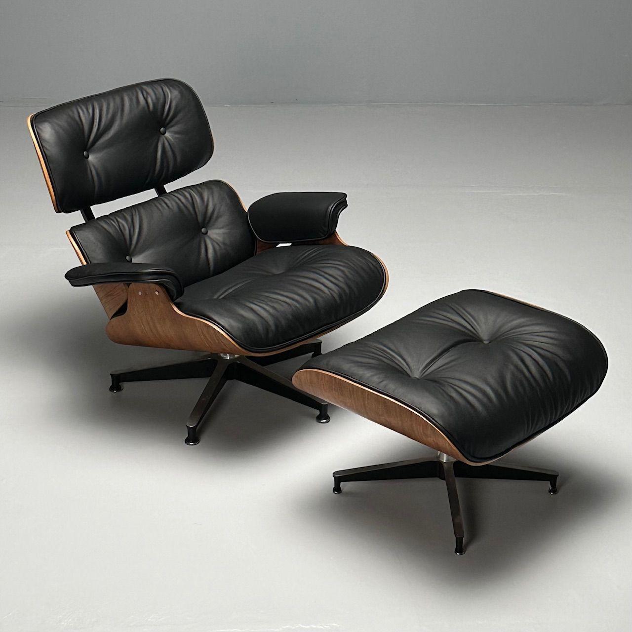 Charles & Ray Eames, Mid-Century Modern, Eames Lounge Chair, Black Leather, Wood

An authentic Herman Miller 670 lounge chair and matching 671 ottoman, designed by Charles Eames (1907-1978) and Ray Eames (1912-1988). Iconic Mid Century Modern